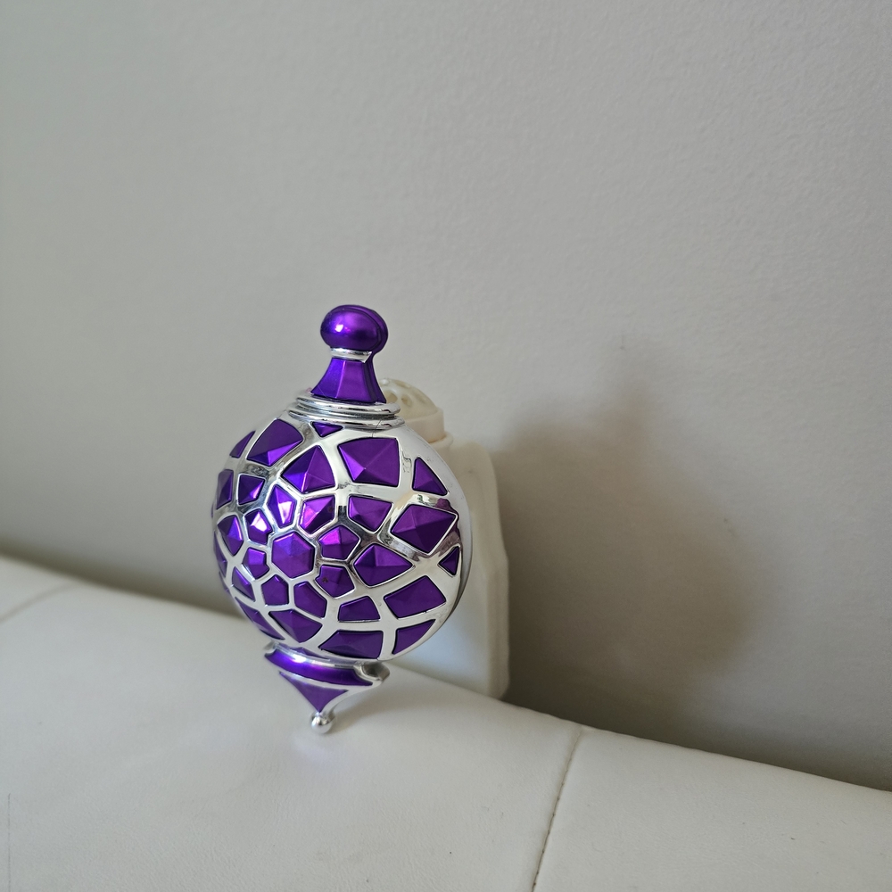 Mosaic Purple and Silver Ornament